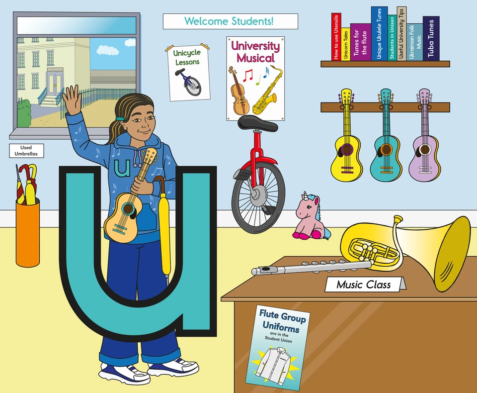 Ms U the University Student scene illustration