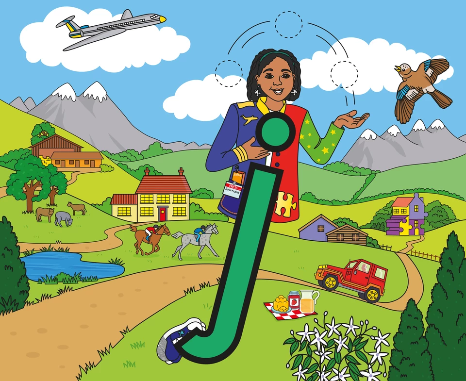Juggling Jen scene illustration