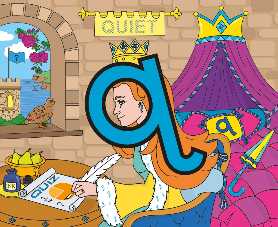 Quizzing Queen scene illustration