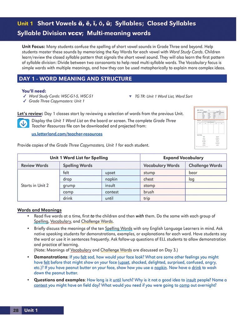 Grade Three Teacher's Guide - Letterland Canada