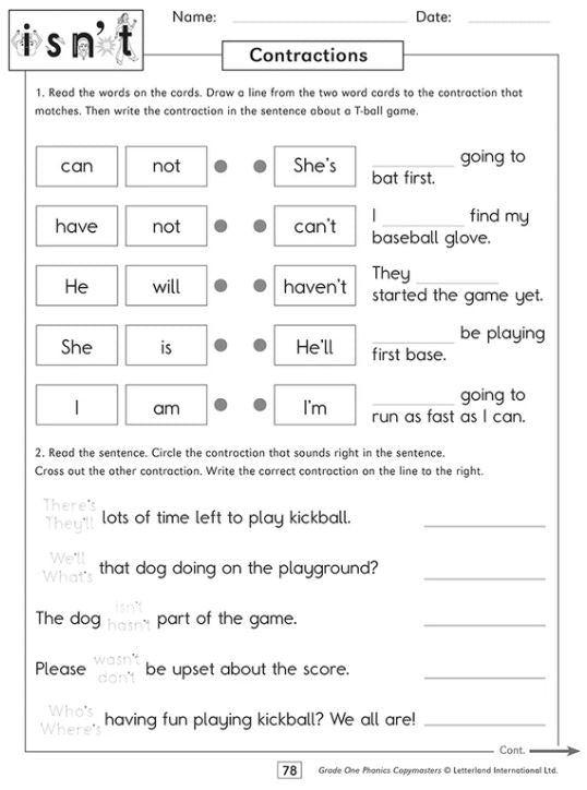 Grade One Phonics Copymasters