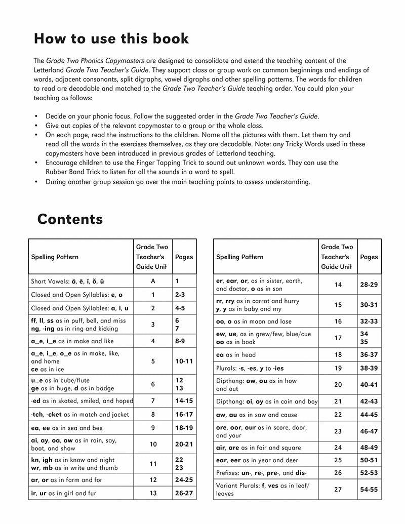 Grade Two Phonics Copymasters