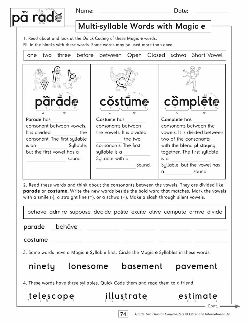 Grade Two Phonics Copymasters