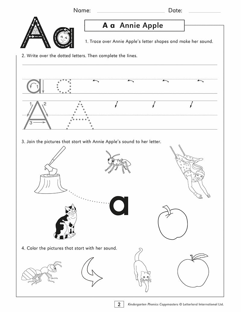 Kindergarten Phonics Copymasters
