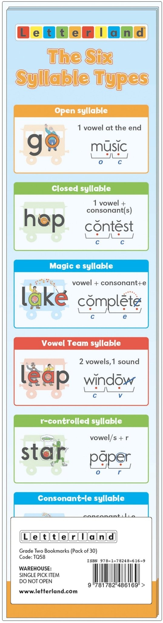 Grade One and Two Bookmarks (2nd Edition) - Letterland Canada