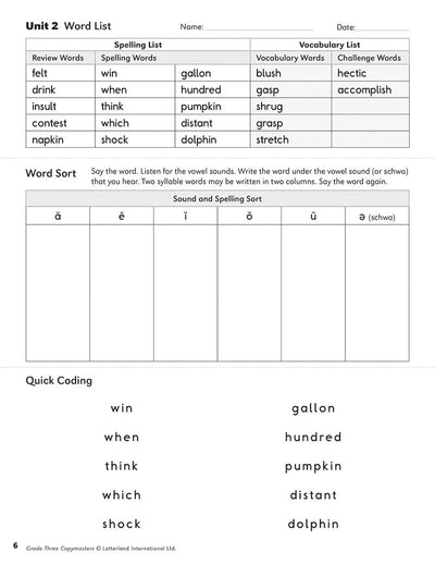 Grade Three Copymasters - Letterland Canada