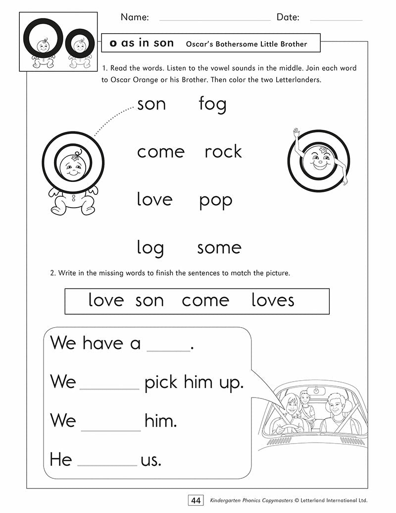 Kindergarten Phonics Copymasters - Letterland Canada