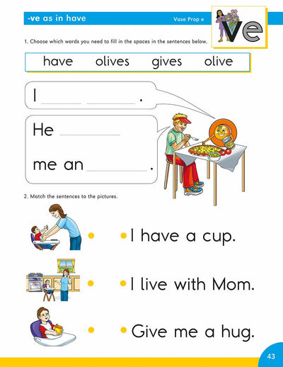 Kindergarten Phonics Practice (Set of 2) - Letterland Canada