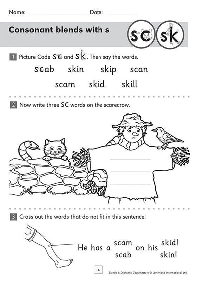 Blends & Digraphs Copymasters [Classic] - Letterland Canada