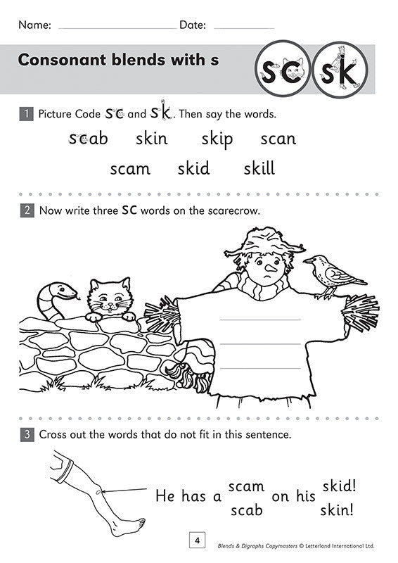 Blends & Digraphs Copymasters [Classic] - Letterland Canada