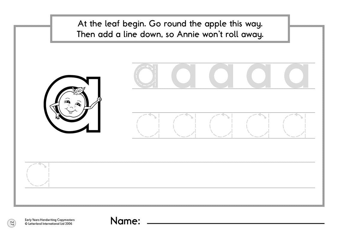 Early Years Handwriting Copymasters [Classic] - Letterland Canada