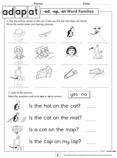 Grade One Phonics Copymasters [Classic] - Letterland Canada
