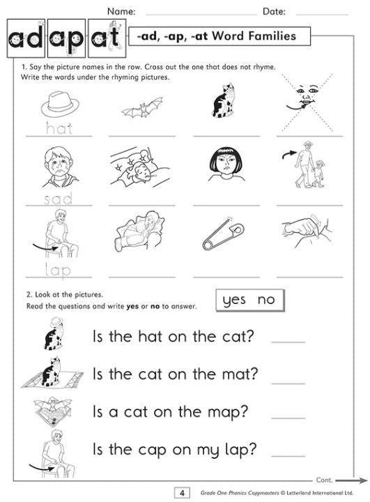 Grade One Phonics Copymasters [Classic] - Letterland Canada