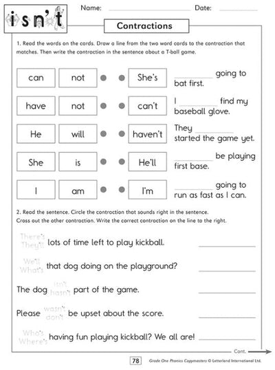 Grade One Phonics Copymasters [Classic] - Letterland Canada