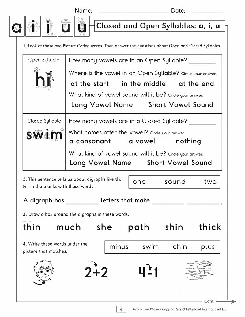 Grade Two Phonics Copymasters - Letterland Canada