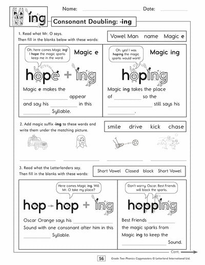 Grade Two Phonics Copymasters - Letterland Canada