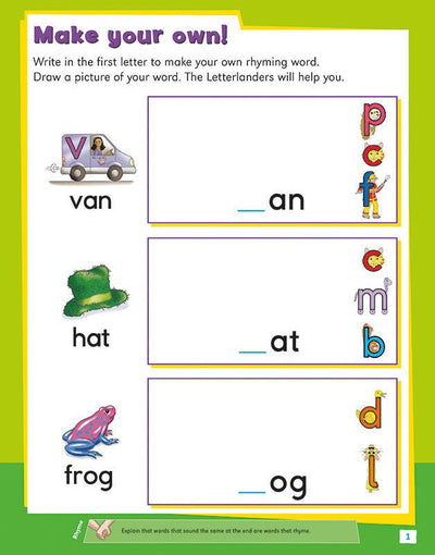 My Second Rhyming Activity Book [Classic] - Letterland Canada
