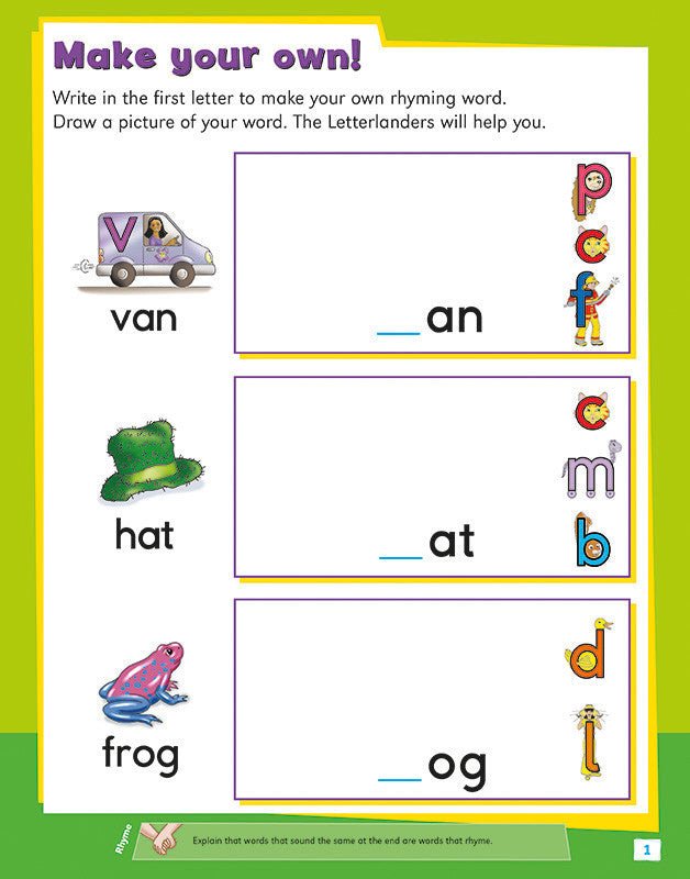 My Second Rhyming Activity Book [Classic] - Letterland Canada